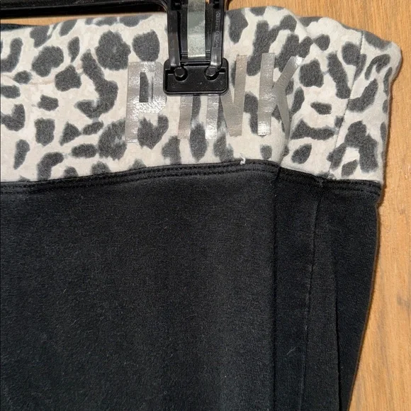Y2K Vintage Victoria’s Secret PINK Yoga Pants Flare Cheetah Women’s Large - Picture 2 of 5